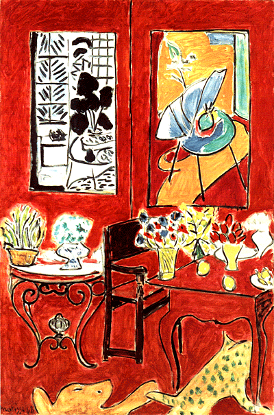 LARGE RED INTERIOR, Henri Matisse, 1948<br>© Succession H. Matisse, Paris/Artists Rights Society (ARS), New York
