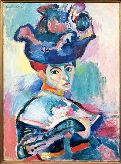 WOMAN WITH HAT (MADAME MATISSE), Henri Matisse, 1905 © 2001 Succession H. Matisse, Paris/Artists Rights Society (ARS), New York